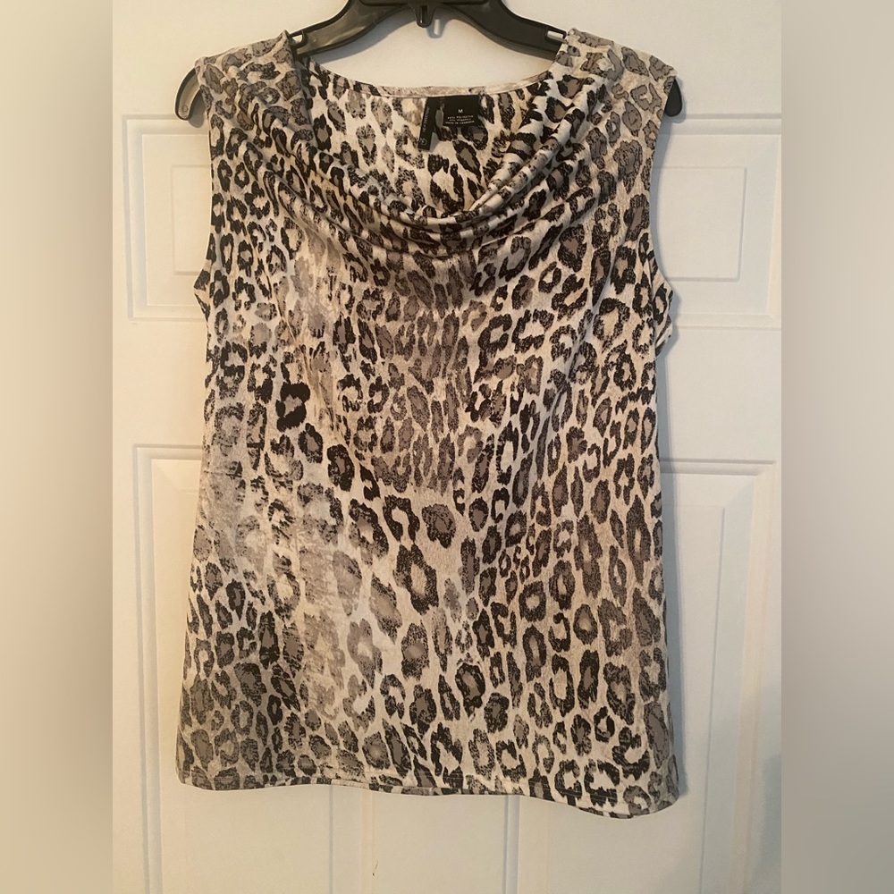 Sleeveless animal print